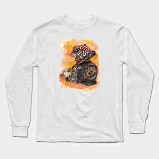 Cool daring brutal tiger print made in graphics and watercolor Long Sleeve T-Shirt